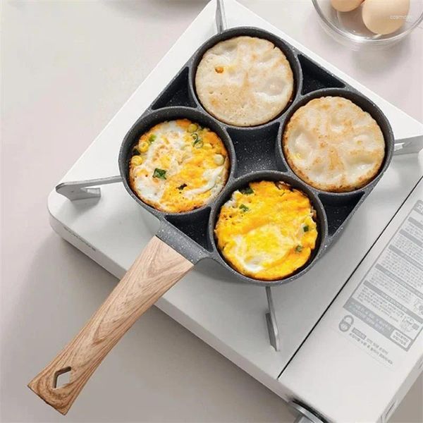 PANS 1PC Ei-Frittierpfanne Nicht-Stick-Pfannkuchen 4-Tassen-Kochgeschirr geeignet für Gasherd-Induktionskocher geeignet