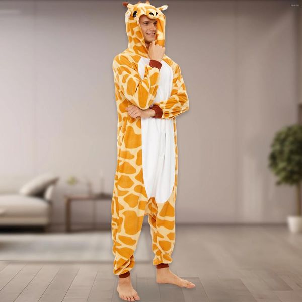 Abbigliamento da casa canasour giraffe costumi adulti uomini un pezzo pigiama di halloween cosplay natalizio animali da panorama