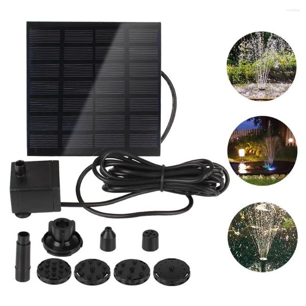 Gartendekorationen Solarpanel angetrieben Wasser Brunnen Pool mit 7 Sprühköpfen Pumpe Teich Outdoor 1.2W Sprinklersprühgerät