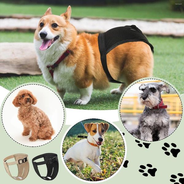 Собачья одежда подгузник физиологические штаны Регулируемые защитные брюки