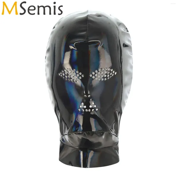 Partyversorgungen Unisex Latex Elastizität Motorhaube Maske Atemlöcher Full Cover Balaclava Gesicht für Katzensuit tragen Nachtclub Rave Costümen