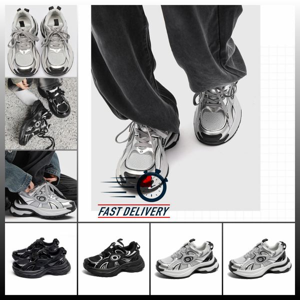 Popoli scarpe da papà con sola spessa donna Nuove scarpe casual chic-chic sneaker allacciati per i giovani amanti della spedizione gratuiti nuovi scaglie da uomo alla moda unisex sport di alta qualità nero