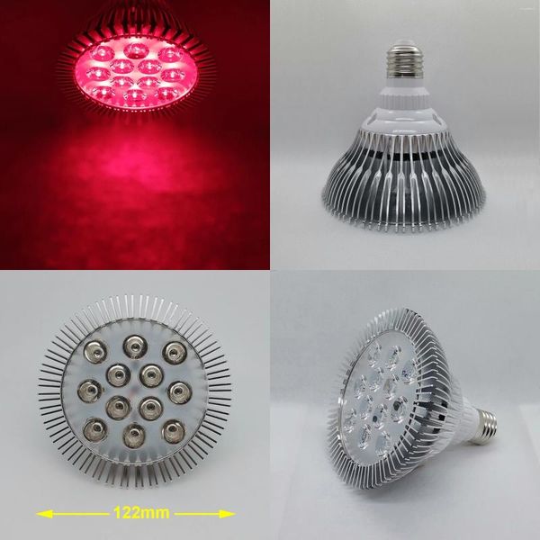 Wachsen Leuchten 24W / 12W tiefrot 660nm 38 LED -Lampenfleck Glühbirne für Therapiepflanzen Aquarium E27 E26