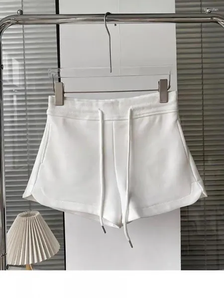 Shorts da donna Summer Casual Black White Women Grey High Waist Lace Up Sports Short Pant Fashion Streetwear versatile