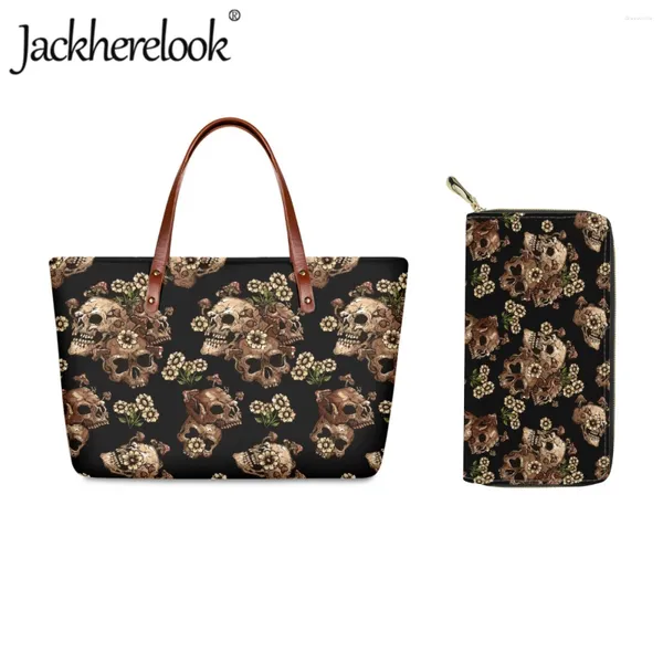 Abendtaschen Jackherelook Ladies Handtaschen Schädeldruck Design Damengepreis