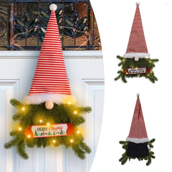 Dekorative Blumen vorsichtig hängende Zwergkranzpuppen -Tür Dekoration Weihnachten Wizardes Home Decor Buntglas Fenster Panel