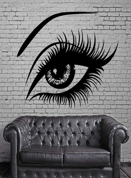 Big Eye Wimpern Vinly Wandaufkleber sexy schöne weibliche Augenwanddekaldekoration Heimat Wandmalerei Hausdesign Kunst Aufkleber2928962