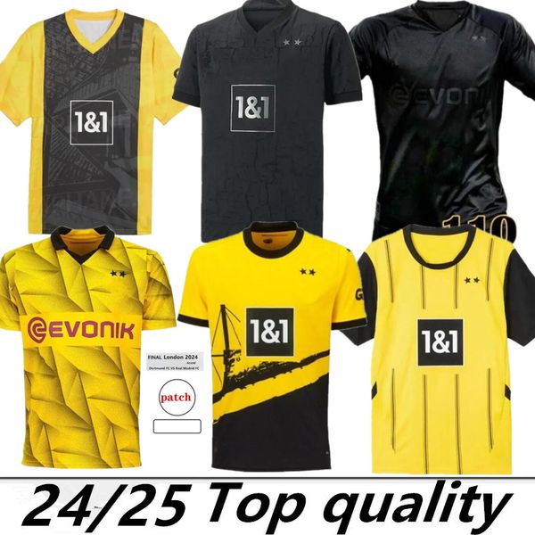 4XL Haller Futbol Formaları Dortmund 25 24 Futbol Gömlek Reus Reyna Dortmund Neongelb Sancho Hummels Brandt Witsel 2024 Nihai Erkekler Çocuk Kiti Maillot De Foot