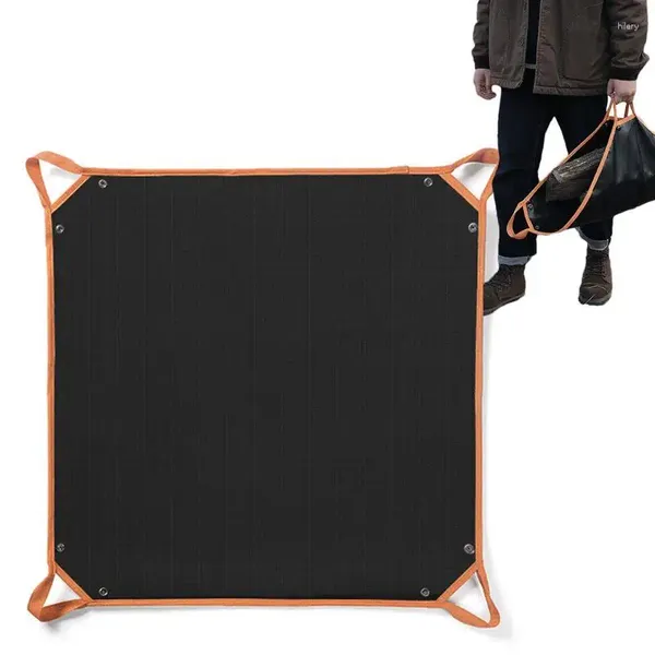 Ferramentas Silicone Fire Pit Mat Mat de churrasco duplo-fosco tapetes externos ao ar livre com alça quadrada Alta temperatura resistente à prova de fogo almofada