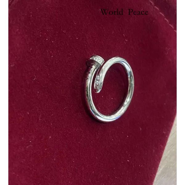 Stud Love Screw Ring Rings Classic Luxury Ring Designer Ring Jewelry Rings Women Women Diamond Titanium Aço Liglo de ouro Base dourado Silver Rose nunca desaparece não um 972