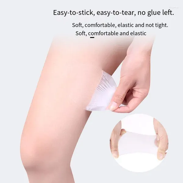 Cintos de 6pc coxa de adesivo anti-chaffing descartável alfacetas ultra-finas usam invisíveis e elástica respirável de joelho respirável invisível almofada