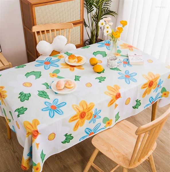 Tischtuch Blumenabdeckung mit Spitzenmischblumen -Tischdecke für Heimküche Essen Tee Kaffee Dekoration