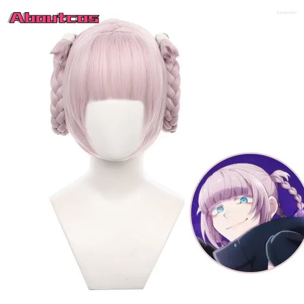 Supplência de festa sobre os Costas de anime da noite Wig de cosplay yofukashi no uta nanakusa nazuna rosa adereços