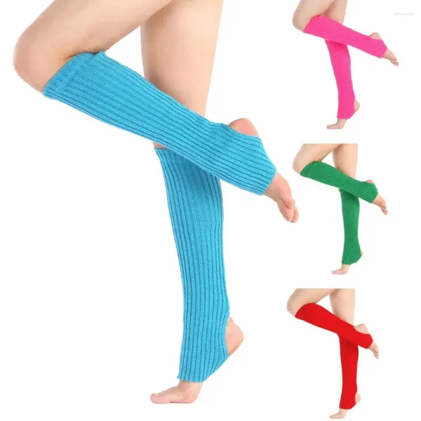Donne calzini da 1 coppia tacchi aperti latino elastico protezione morbida antisciplina del piede solido a colori solidi balletto caldo pancia danza moderna