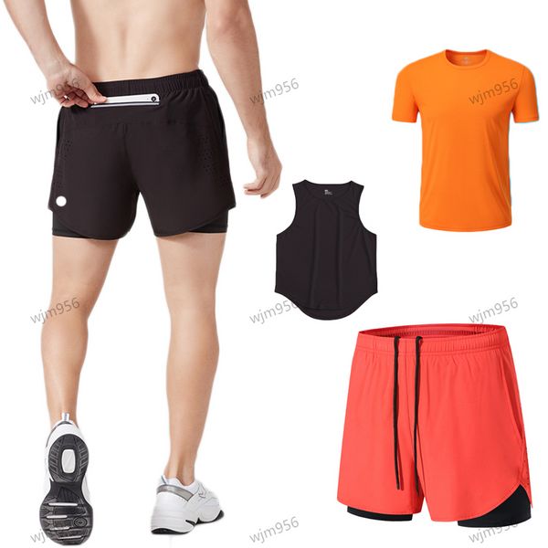 Calças de corredor masculinas esportam roupas de ioga rápida velocidade seca up shorts tênis ginásio bolsões de ginástica calça calça de moletom