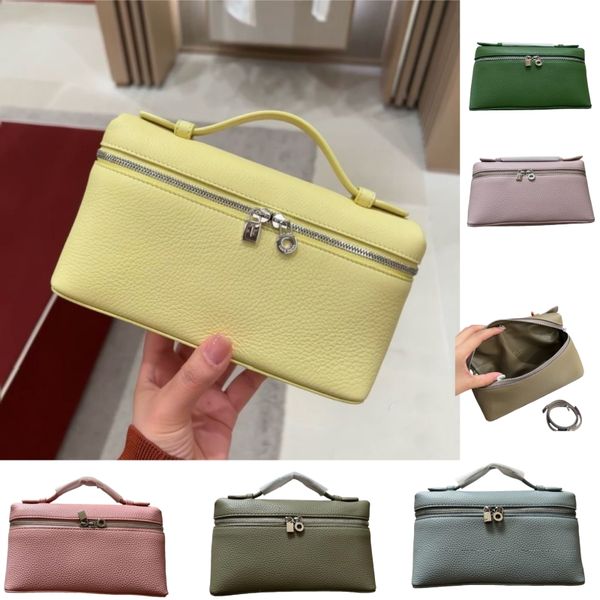 Designer -Taschen Loro Tasche L19 Lunchbox LP Frauen Taschen Designer Make -up Handtasche Echt Lederhandtaschen Leinwand Strauß gestrandet zwei Wege Schulterkreuzkörper