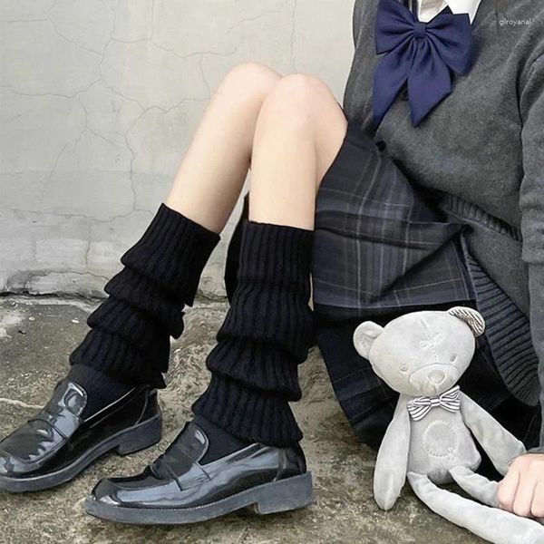 Kadın Çorap Y2K Kadınlar Japon Lolita Uzun Yün Örtü Ayak Örtüsü Kol Serçesi Isıtıcı Kış Tığ işi Yığın Çorap Boot Manşetleri
