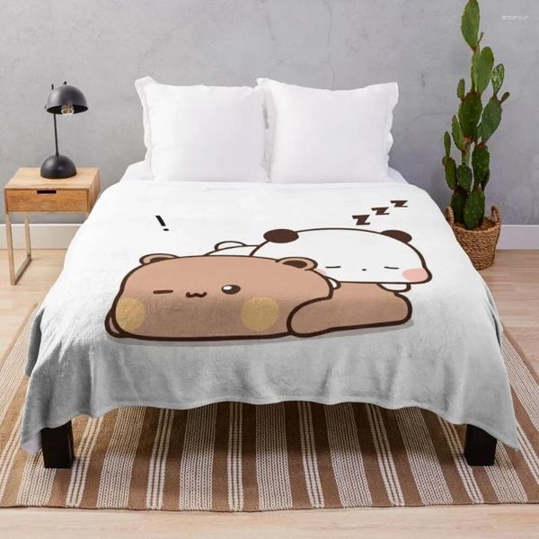 Cobertores panda urso bubu dudu amor sono jogue cobertor Hairys Cosplay Anime Flannel Fabric