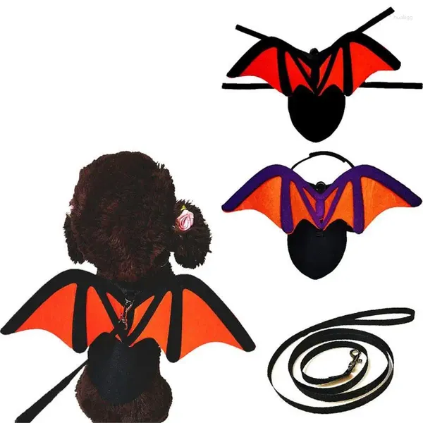 Dog Apparel Pet Cat Bat Wings Sentido com coleira de festas de Halloween Acessórios para cães pequenos cachorros gatinhos