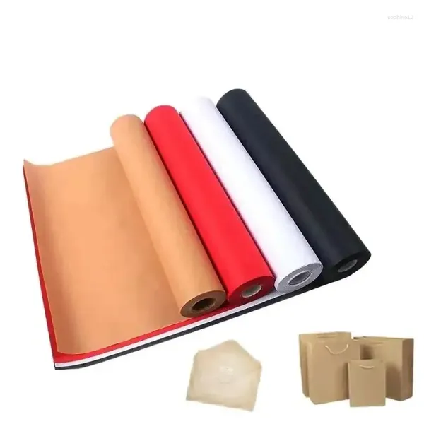 Подарочная упаковка коричневая крафт -бумага идеально подходит для обертывания упаковочного рулона