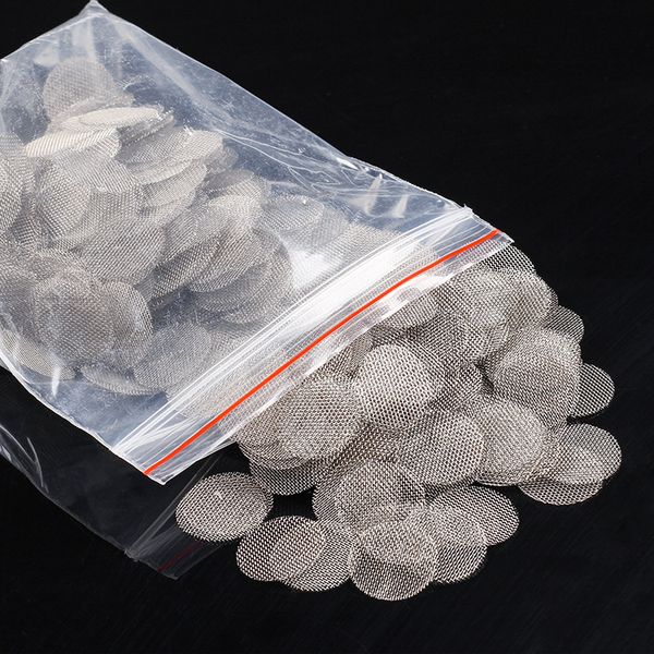 Loja de fumantes 500 bolsa aço inoxidável tubos de fumaça de combate ao filtro de combate para cano de água bong tigela de vidro de vidro de metal impotente de tabaco acessórios para fios