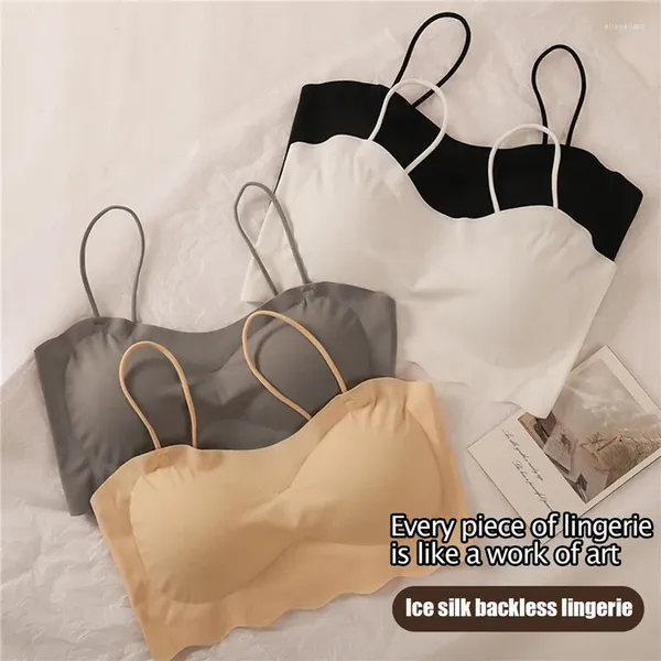 Bras Sommer Mode High Elastic BH Frauen, die Bralette Push Up Anti-Light Wild Tube Top sexy keine Felgen Dessous