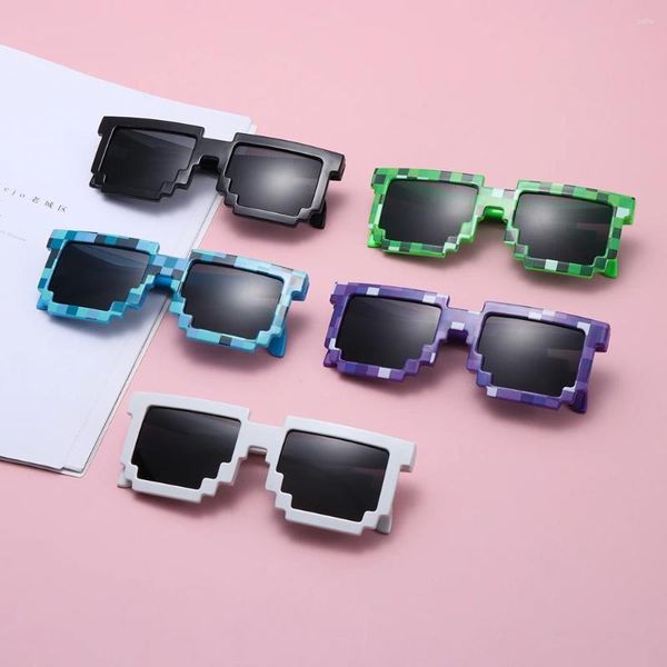 Outdoor Eyewear Thug Life Sonnenbrille Retro Gamer Roboter Pixel Mosaic Birthday Party Cosplay Gefälligkeiten für Kinder und Erwachsene