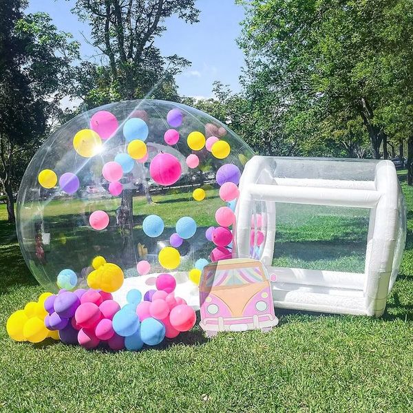 Balão Comércio por atacado Clear Inflatable Bounce Bubble House Blow Up Ballons Tent transparente com tenda de bolhas de soprador para a festa Renta Free Ship