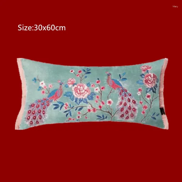 Cuscino cartone animato rosa rosa ricamato a peluche morbido lungo divano di divano da letto regalo per la camera da letto