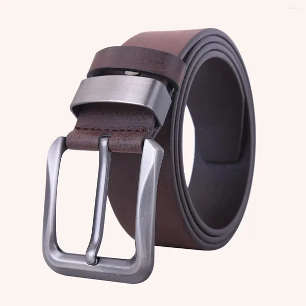 Belts Belt Men's Belt Metal Needle Buckle Business ou Lazer Trendência