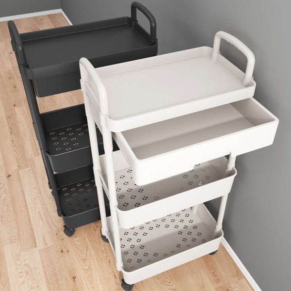 Schublade Trolley Küche zum Boden Mobile Badezimmer, Badezimmer Snack Rack, Tischkantenlagerbuchhandel