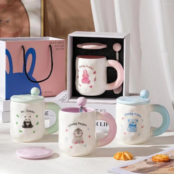 Tazze cartone animato panda tazza di ceramica di alto valore tazza creativa souvenir girl coppia acqua