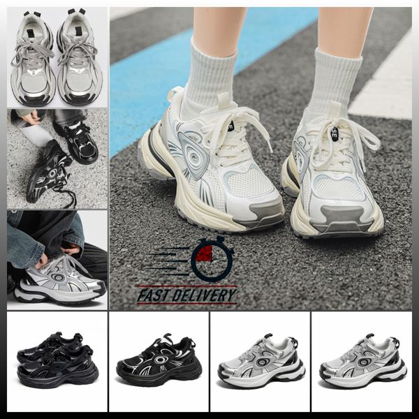 Beliebte dicke Solted Dad Schuhe Frauen Neue China-Chic-Casos-Schuhe Schnüre-up kostenloser Versand Jugendliebhaber Neue trendige Herren Splitter Unisex Sport hochqualität schwarzer Runde 2024 Junge