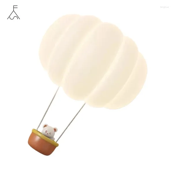 Lâmpada de parede Lâmpadas de quarto de crianças fofas Creative Pumpkin Air Balão moderno quente Romântica menina Luzes de quarto de menino