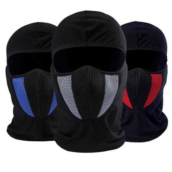 Modegesichtsmasken Neck Giterin Balaclava Vollgesichtski -Maske Sommerkühlung UV -Schutz Motorrad Running Schal Taktischer Abdeckung Q240510