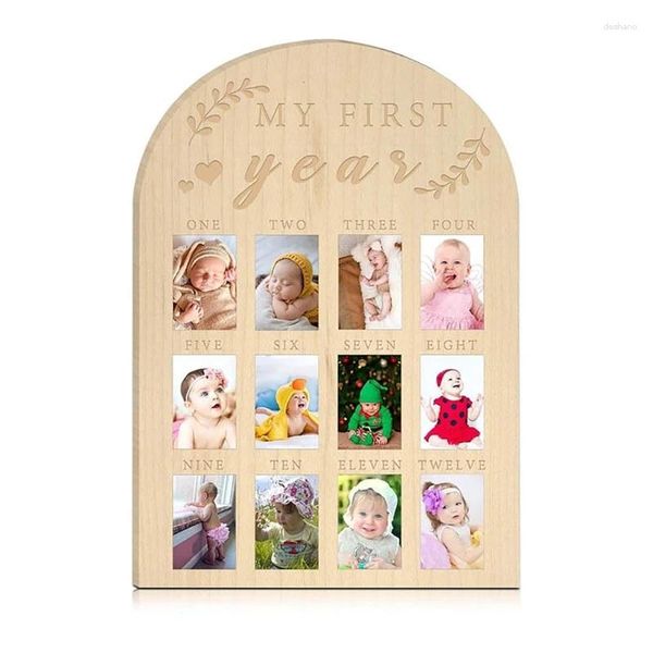Frames Säuglingsbilderrahmen 12 Monate Baby Po MyFirstyear Bilder Zeigen Sie wachsende Gedächtnisgeschenk -Pographie