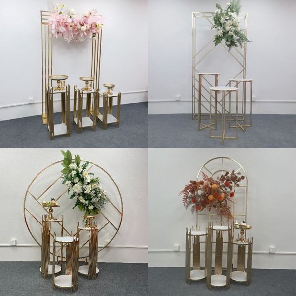 4pcs decoração de casamento ao ar livre signo de balão de flores secas exibir arco arco de arco home jardim de sobremesa de bolo de bolo de batismo cupcake cand 290y