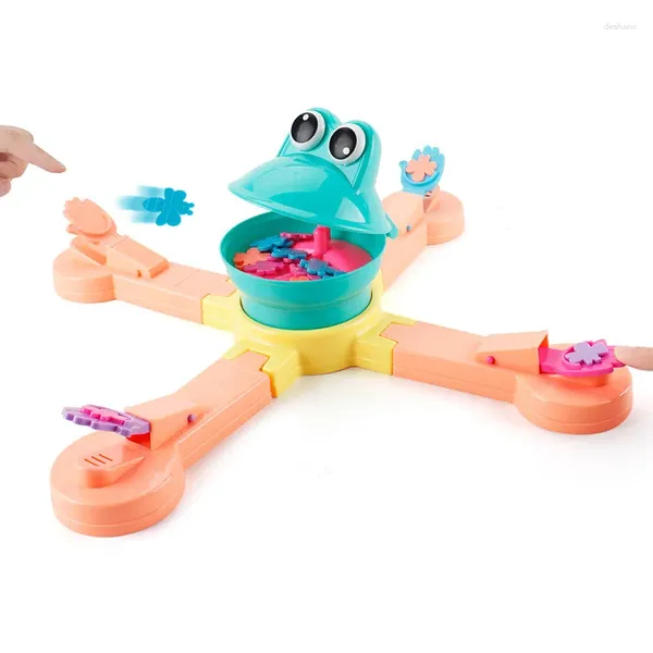 Декоративные фигурки Детский родитель-и-детский взаимодействие игрушки лягушки лягушка съесть бобы головоломки соревнования по многопользовательской интерактивной настольной игре