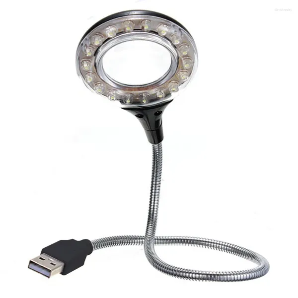 Lampade da tavolo Angolare la tastiera regolabile per la tastiera premurosa 18 LED Playbend Laptops Connection Connection Mini Reading Lample