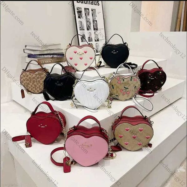 Aşk Tasarımcı Çanta Kadın Çantası Luxe Klasik Omuz Tote Lady Çanta Totes Moda Sırt Çantası Eski Çiçek Çapraz Vücut Sevimli Kiraz Çizgisi Çantası YQQB