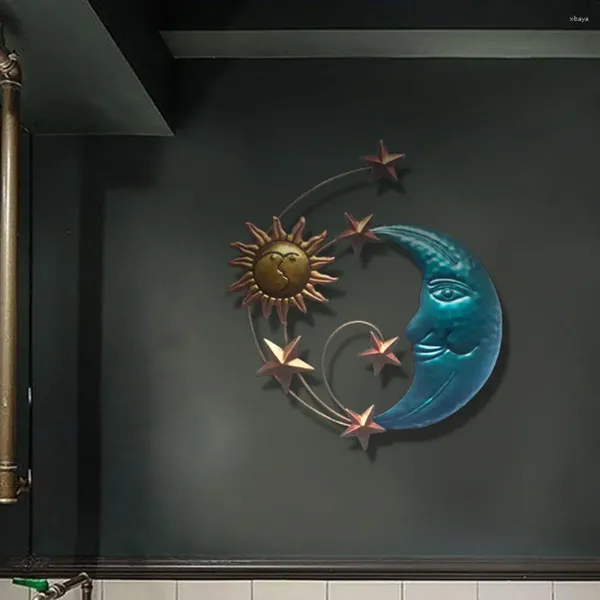 Dekoratif Figürinler Modern Stil Duvar Asma Dekor Yaratıcı Süs Sun Moon Yıldız Balkon için