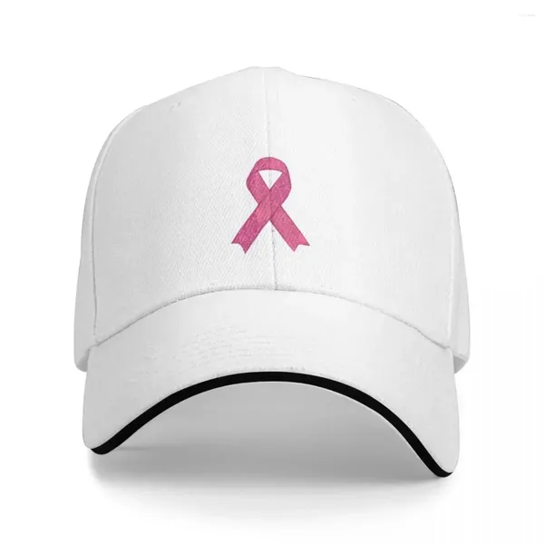 Berets Pink Ribbon Brustkrebs Bewusstsein Baseballkappen Snapback Männer Frauen Hüte im Freien verstellbare Freizeitkappe Streetwear