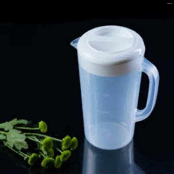 Garrafas de armazenamento Recipiente de bebida de grande capacidade Aqueça a jarra de suco de plástico de chaleira com tampa de bule de tampa