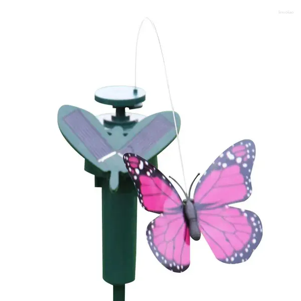 Gartendekorationen Solar angetrieben fliegend flattern gefälschter Schmetterling Yard Stake Ornament Dekor Schmetterlinge