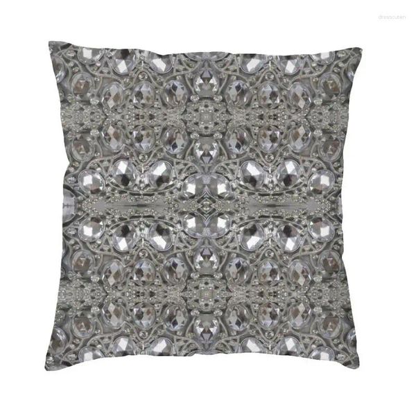 Подушка модный стразы хрустальный роскошный бросок крышка дома декоративные 3D -принты бриллианты ювелирные чехлы диван
