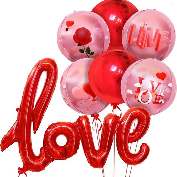 Decoração de festa 4D Balão Conjunto de Rosas Bolas de Amor Cartas do Dia dos Namorados Filme Tema para Decorações Únicas Brides Toys Toys