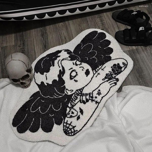 Ковры HXT Punk God of Love Gothic Mart Mat Angel Abby Cross Lie Tattoo темный ковер спальня для спальни гостиной