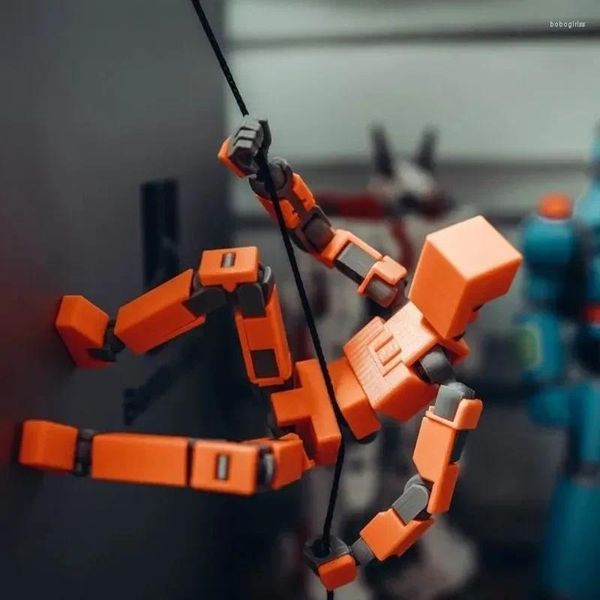 Figuras decorativas modelo 3D Modelo Multi Joint Movável Impressão de bonecas Estilo mecânico personalizado Ferramenta de descompressão de brinquedos sortudos acabados