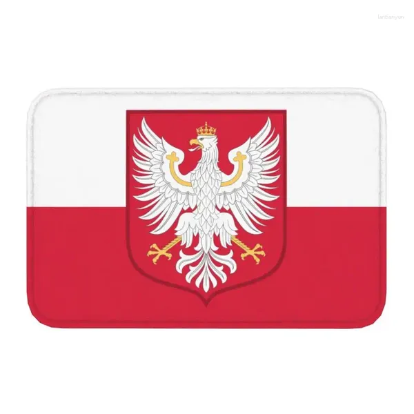 Ковры Королевства Польша Флаг входная дверь коврик против скольжения на открытом воздухе быстро сухой швейцар
