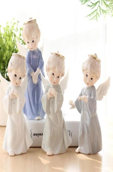 Cerâmica branca Angel Boy Toy Fatuetas Decoração de Casa Decoração da Sala Decoração de Artigo para Artesanato Figure Decoração de Casamento Presentes 55577195